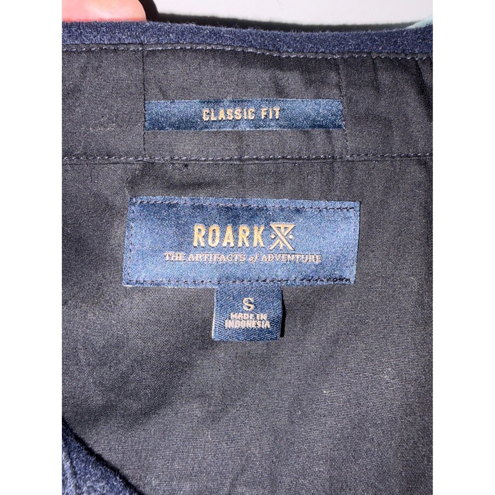 Roark Revival Nordsman Navy Blue Wool Blend Flannel Shirt Mens Small Classic Fit - Picture 3 of 5
